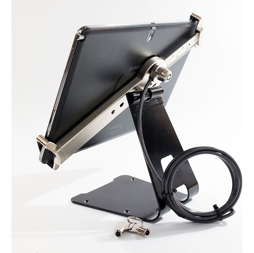 Base Soporte Seguridad Acero Para iPad Y Tablet Antirrobo