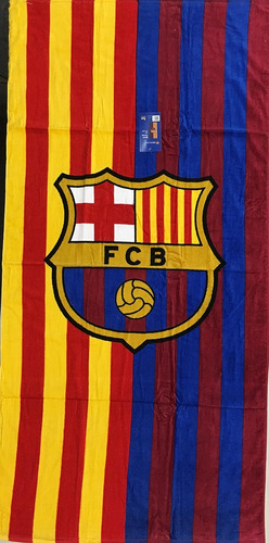 Fc Barcelona Equipo De Fútbol Dos Tonos Toalla De Play...