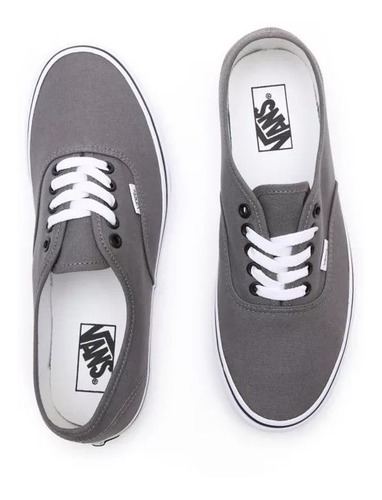 Imagen 4 de 8 de Zapatillas Vans Modelo Authentic Gris Nueva Coleccion