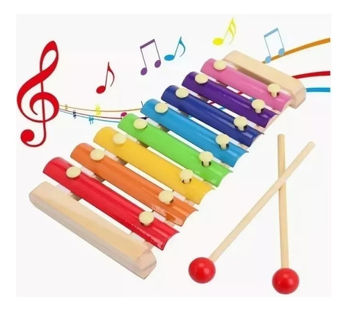 Xilofono Infantil Madera Didactico 8 Notas Montessori