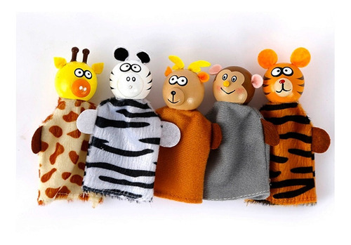 Imagen 2 de 5 de Títeres De Dedo Animales Niños Didáctico Infantil Marioneta