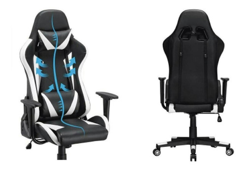 Imagen 3 de 6 de Silla Gamer Consola Ergonómica Reclinable Respaldo Alto