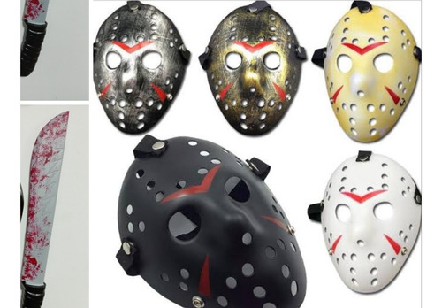 Mascara Jason Viernes 13 + Cuchillo Disfraz Halloween 