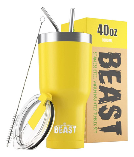 Taza Beast De 40 Oz De Acero Inoxidable Aislamiento Al ...