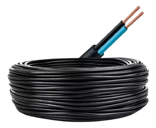 Fio Cabo Elétrico Pp 2x4mm 2 Vias 4mm Rolo Com 30m Preto