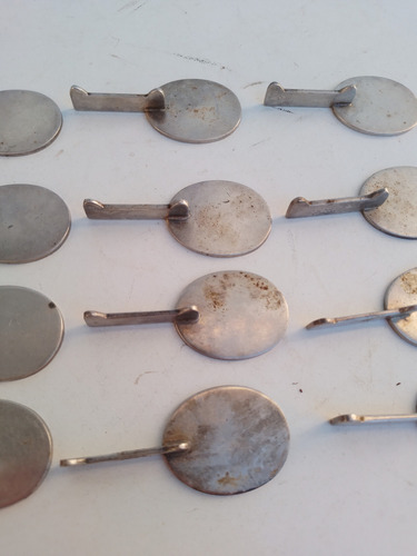 Lote De 16 Antiguos Posa Cubiertos Plata Lappas S. A. (Usado)