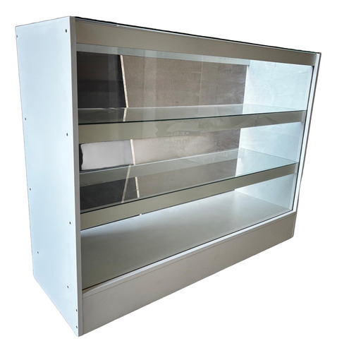 Mostrador Vitrina Exhibidor 120cm Comercial Muebles Moreno Blanco
