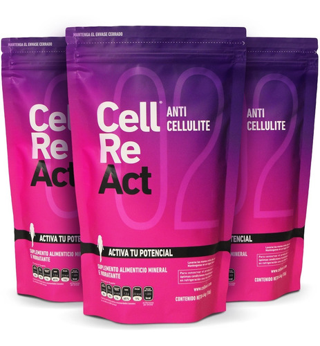 Cell Re Act Tratamiento Anti Cellulite 3 Piezas