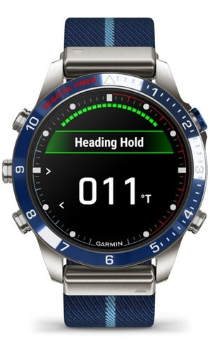 Garmin Marq Captain 2ª Geração Smartwatch Cor da caixa Inox Cor da pulseira Azul