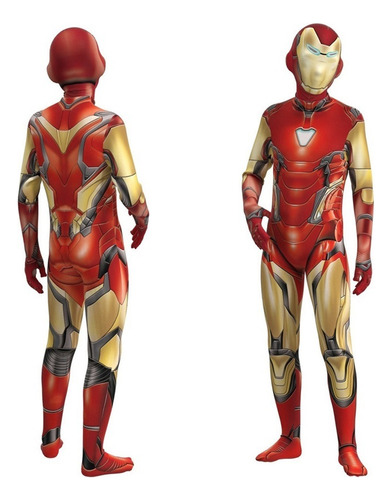 Avengers Iron Man Superhero Mono Traje Cosplay Niños Adultos