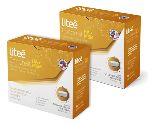 Condrelit Ha + Msm 60 Comprimidos (kit 2 Uni) - Liteé