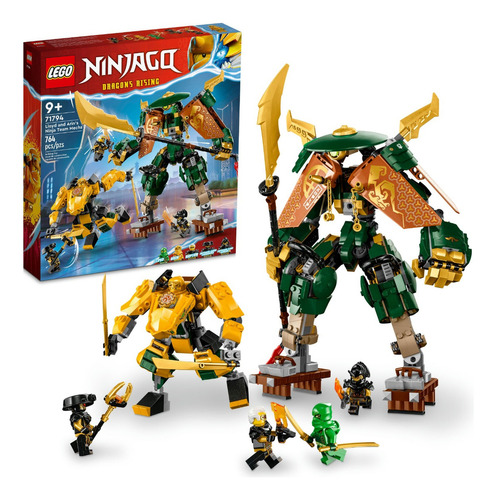 Kit Lego Ninjago Mecas De Equipo Ninja De Lloyd Y Arin 71794 Cantidad de piezas 764