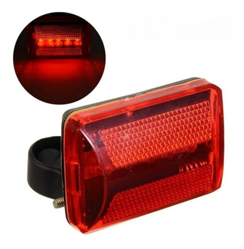 Imagem 7 de 9 de Lanterna Traseira Para Bike 5 Leds A Pilha Ep27393