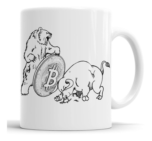 Taza Bitcoin - Criptomoneda - Bear - Cerámica