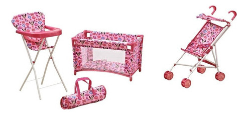 Set Para Muñecas Dencar 7450 4 Piezas Minnie Rosa Lh Cuotas