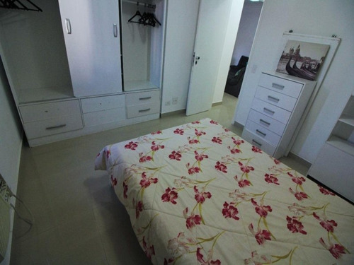 Imagem 7 de 17 de Guarujá Pitangueiras Flat 2 Dormitórios Ar Condicionado Piscina Lazer Completo Manobrista Serviço De Praia Portaria 24 Horas - Fl0011 - 34708972