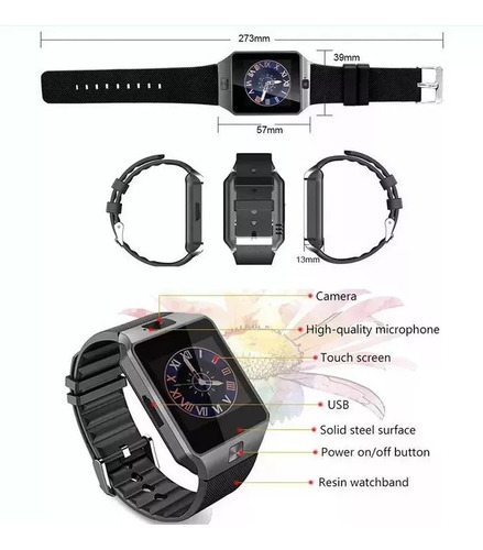 Reloj Inteligente Con Chip Y Teléfono Celular Con Cámara