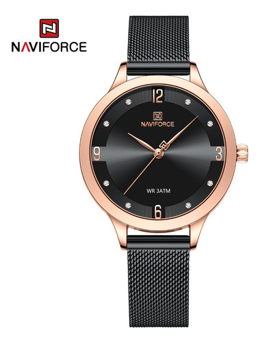 Reloj Para Mujer Marca Naviforce Original Pulso Acero +envio