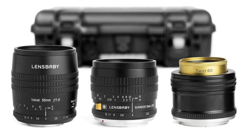 Lensbaby Kit Pro Con Velvet 85, Burnside 35 Y Twist 60 Para.