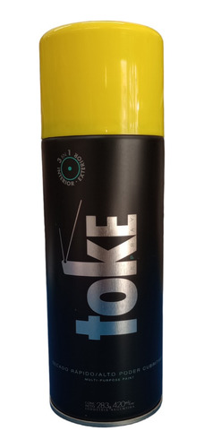Pintura Aerosol Toke Esmalte 3 En 1 Int/ext X 420ml Colores Color Amarillo