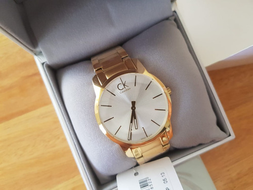 Reloj Calvin Klein City K2g21546 Hombre Dorado Entrega Ya