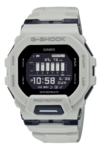 Reloj Casio Gshock Gbd-200uu-9d Running Velocidad Calorias Malla Arena Desert Bisel Arena Desert Fondo Negro