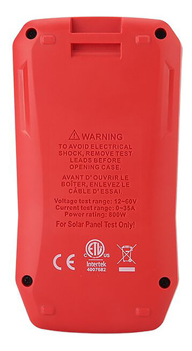 Medidor Uni-t Ut673pv Solor Mppt De Máxima Potencia Fotovolt