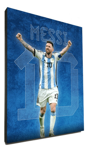 Cuadro Messi Argentina Diseño Exclusivo Mundial Camiseta