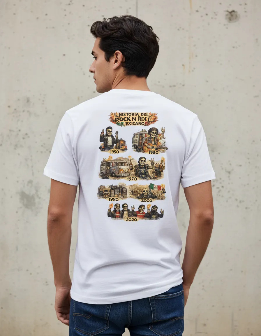 Playera Nezarock  Historia Del Rock Mexicano Original