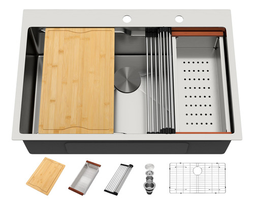 Dcolora Dc-t7754 - Fregadero De Cocina De 33 X 22 Pulgadas, 