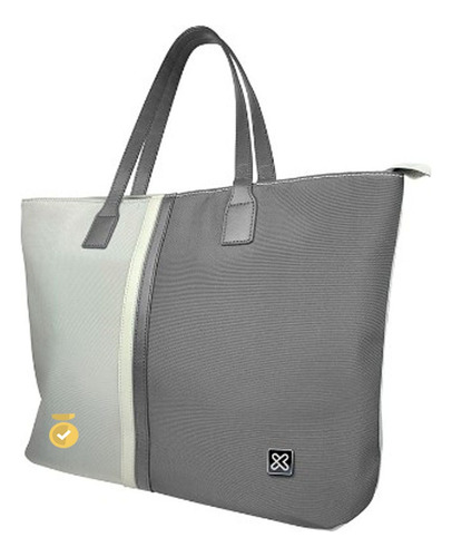 Bolso Para Laptop Klip Xtreme Capri De 15.6  Gris Para Mujer