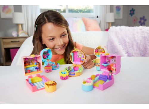Polly Pocket Set de Juego Compacto Reveal Comidita Rápida