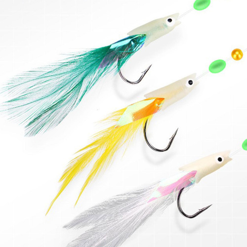 5 Piezas De Pesca Marina Ganchos De Cuerda De Amarillo
