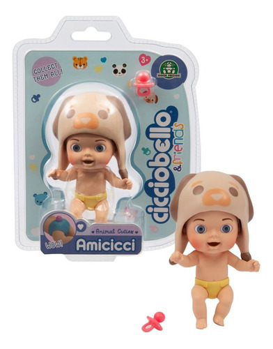 Muñeca Cicciobello Y Amigos Amicicci Gorrito Animalitos
