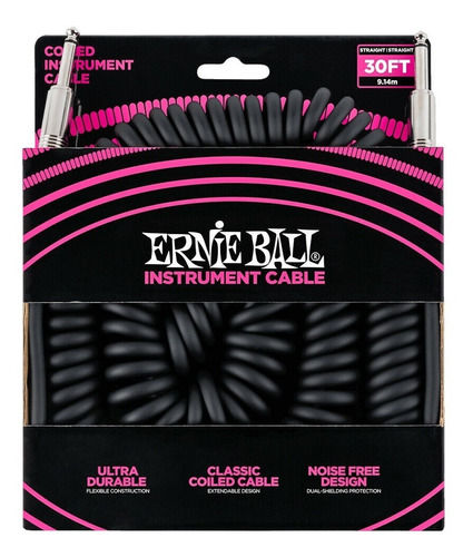 Cable Plug Ernie Ball Espiral 9.14 Mt De Instrumentos Po6044