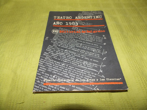 Teatro Argentino Año 1983 - Editorial De Belgrano 