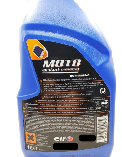 Refrigerante Coolant Elf Para Motos 1 Litro