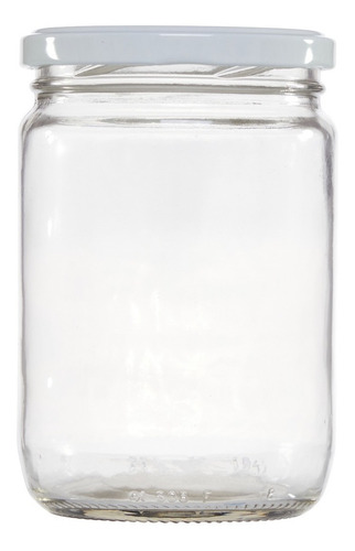 15 Potes De Vidro Boca Larga Berlim 600ml Para Salada Tampa Cor Branco