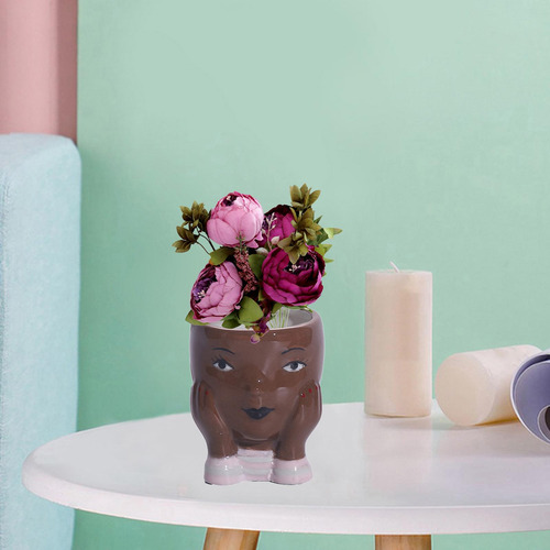 3 Plantadores De Flores Cara Planta Florero Linda Maceta