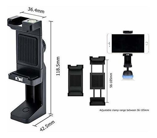 Adaptador Soporte Tripode Para Telefono Celular Luz Led