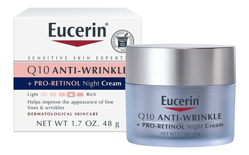 Eucerin Crema Facial Nocturna Antiarrugas  Q10 + Pro-retinol