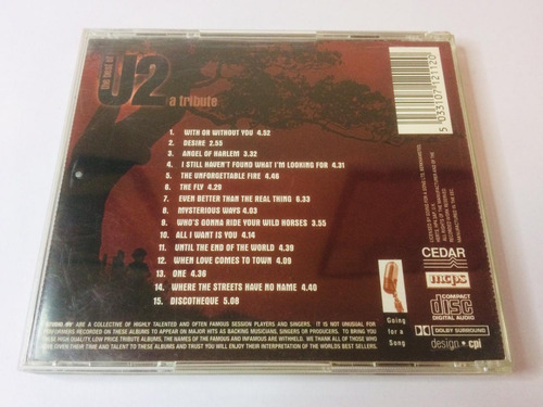 Cd Studio 99 - The Best Of U2 A Tribute (Usado)