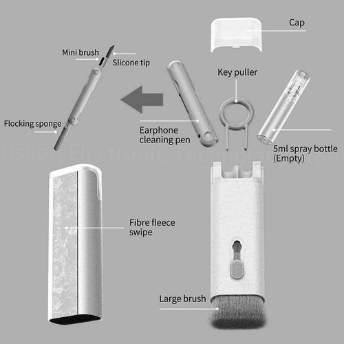 Imagen 5 de 5 de Kit De Limpieza Para Teclado Con 4 Piezas En Estuche