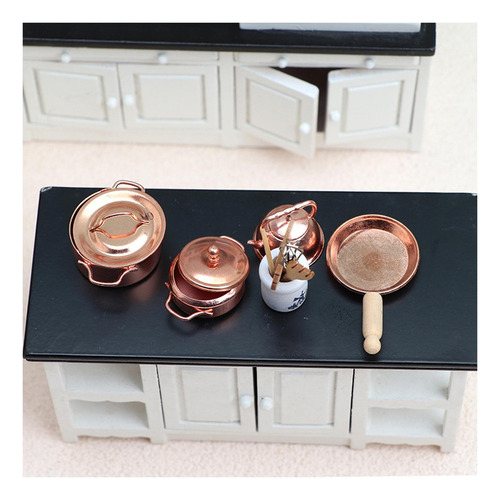 Q 10 Piezas 1/12 Miniatura Sartén Cocina Olla Hervidor