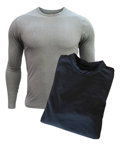 Camiseta Termica Hombre Lisa Pack X2