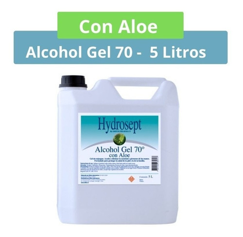 Alcohol Gel 5 Litros 70° Con Aloe Vera Difem