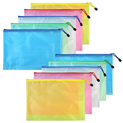 10 Bolsas De Archivo Cremallera A5, Bolsas De Pvc Imper...