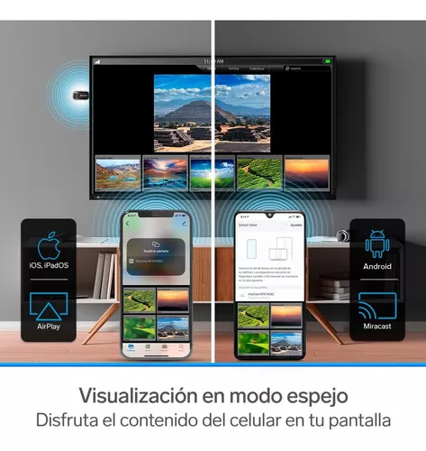 Adaptador WIFI espejo, Convierte tu TV 👍🖥en una smart TV con este adaptador  WIFI podrás visualizar lo que tengas en tu celular o tableta, videos,  🖼fotos, ,🎶 etc. es muy