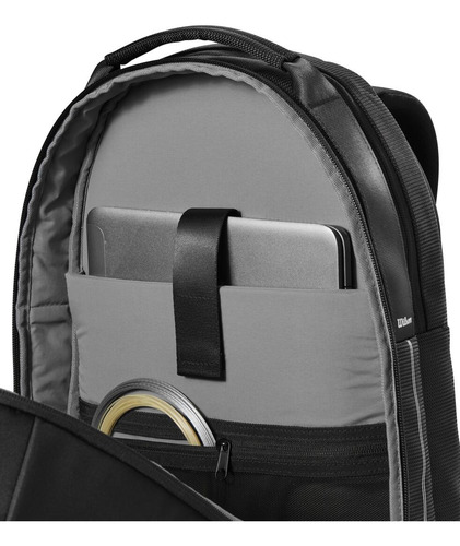 Mochila de tênis preta Wilson Federer Dna