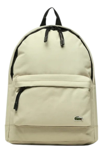 Mochila Lacoste Original Unisex Modelo Backpack Beige Liso